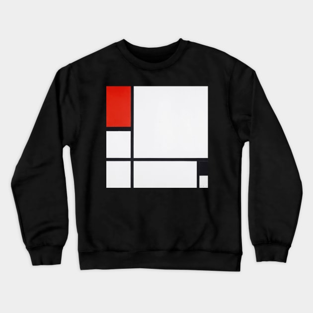 Composition No. I with red and black Crewneck Sweatshirt by MurellosArt